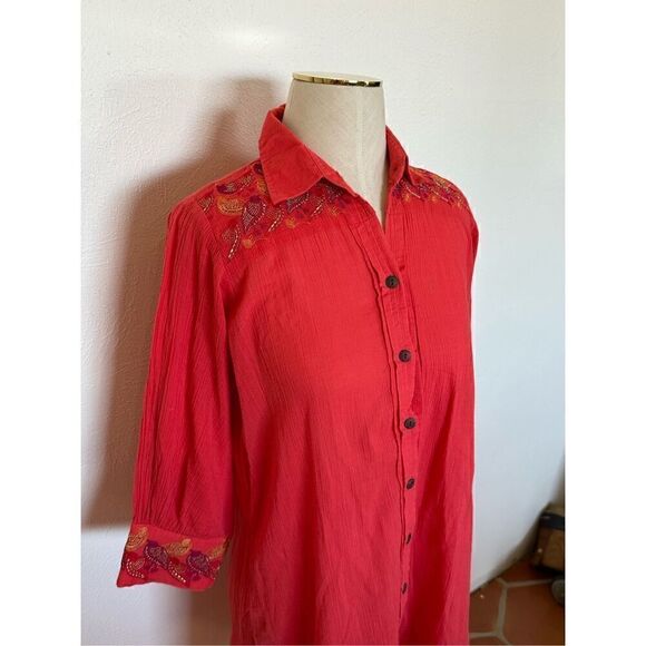 fnkasia Long Line Button Up Tunic M - Picture 3 of 3